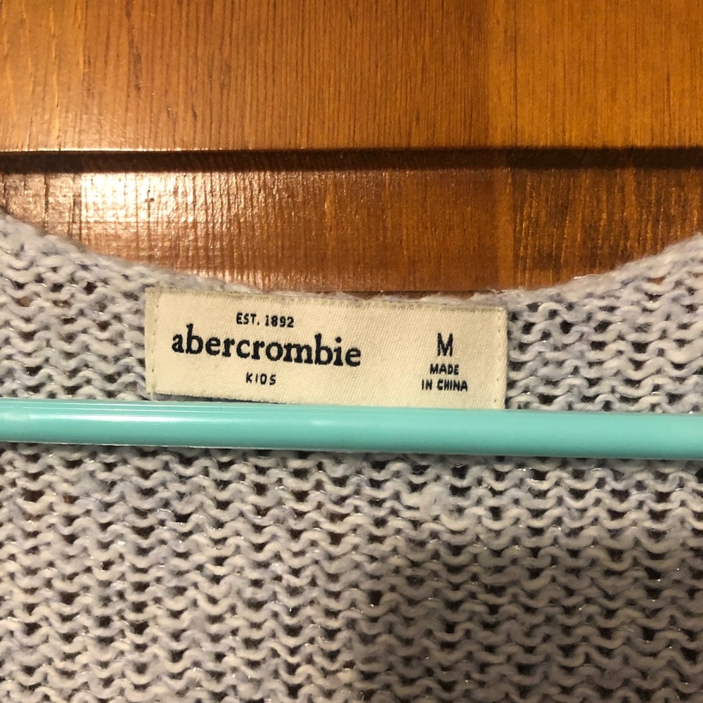 Abercrombie Kids Light Blue Sparkly Sweater Size M - Picture 5 of 8